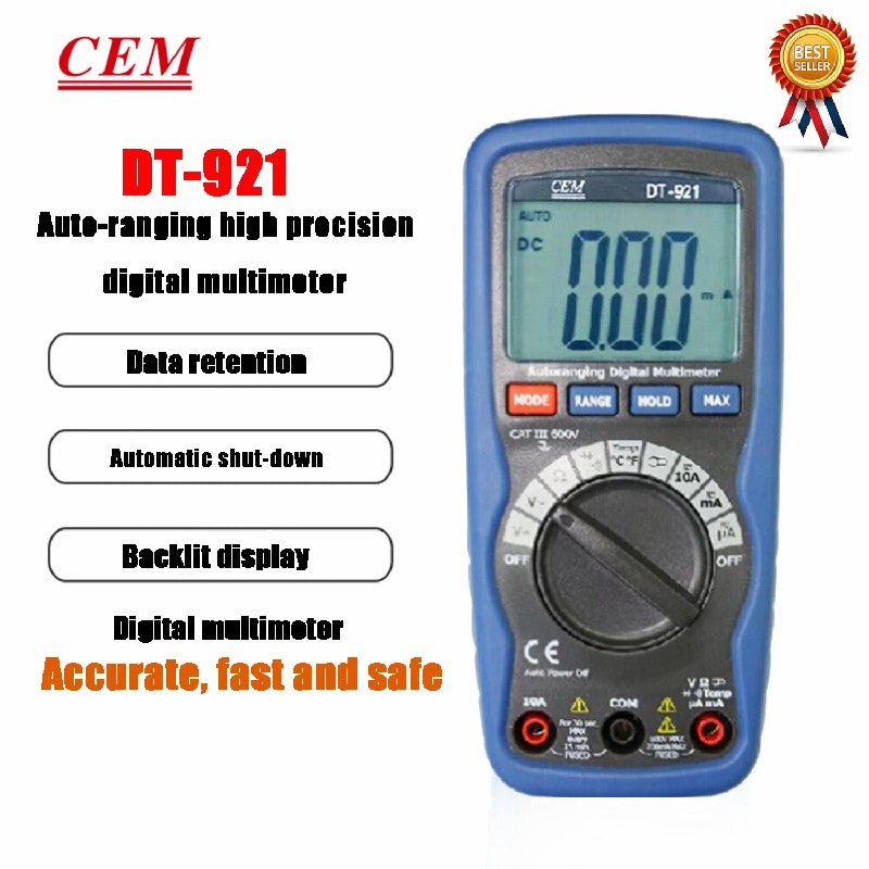 CEM DT-920 DT-920N DT-921 DT-922 Digital Multimeter Digital Display High-Precision Full Range Protection Intelligent Anti-Burn CEM DT-920 DT-920N DT-921 DT-922 Digital Multimeter Digital Display High-Precision Full Range Protection Intelligent Anti-Burn